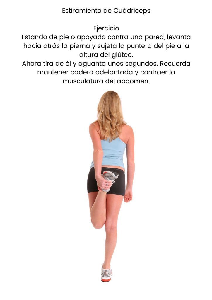 estiramiento de cuadriceps